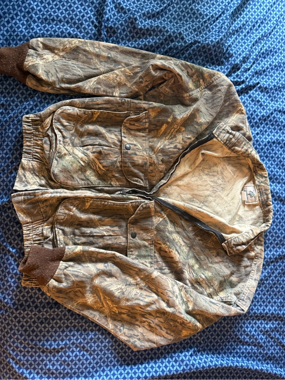 Mossy Oak 80’s-90’s Camo Zip-Front Field Jacket - Picture 6 of 8